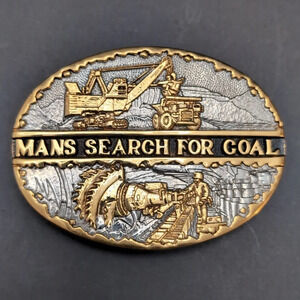 Mans Search for Coal, Award Design Medals Men's Advertiser's Buckle.